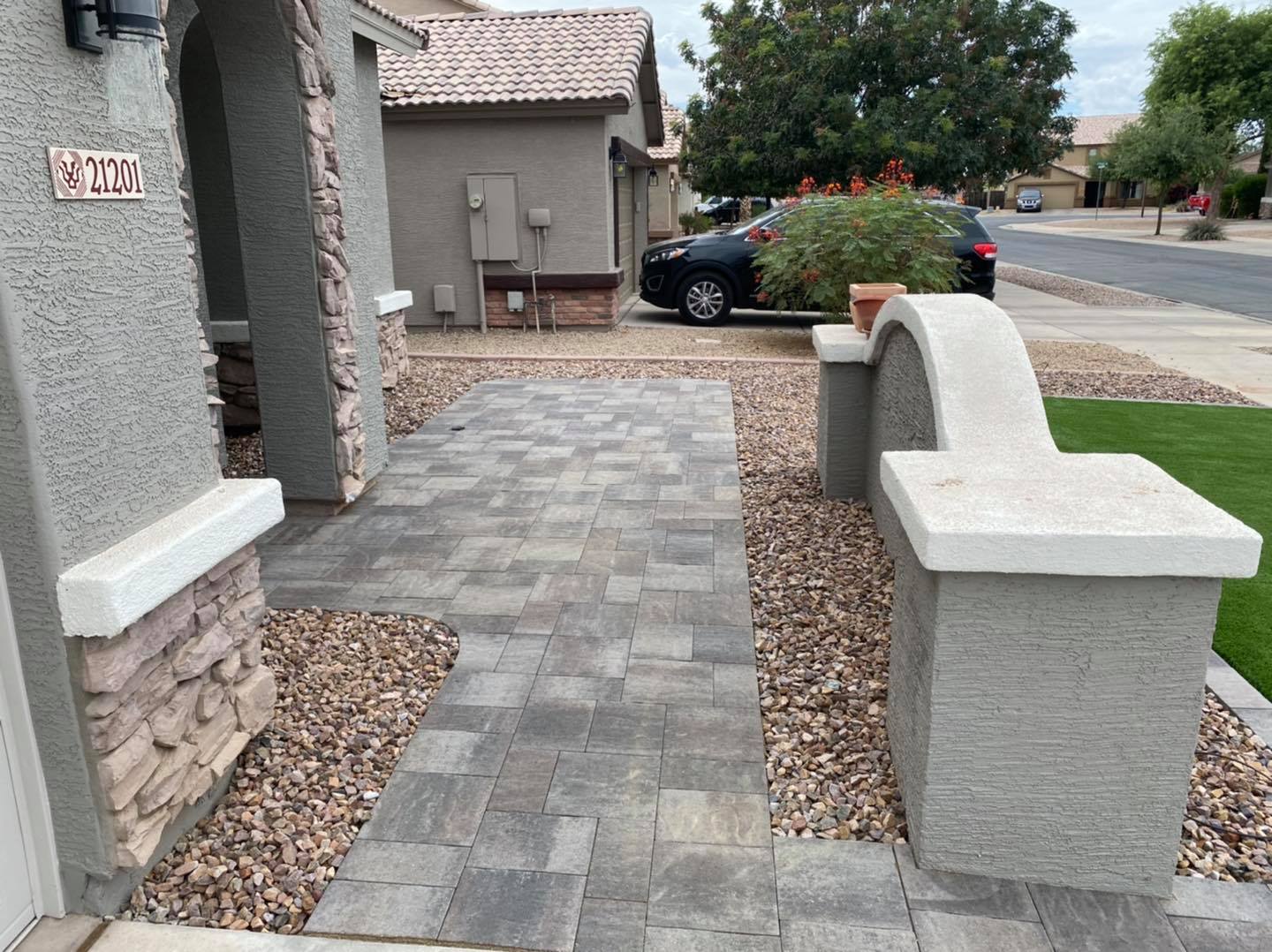 Paver patio installation