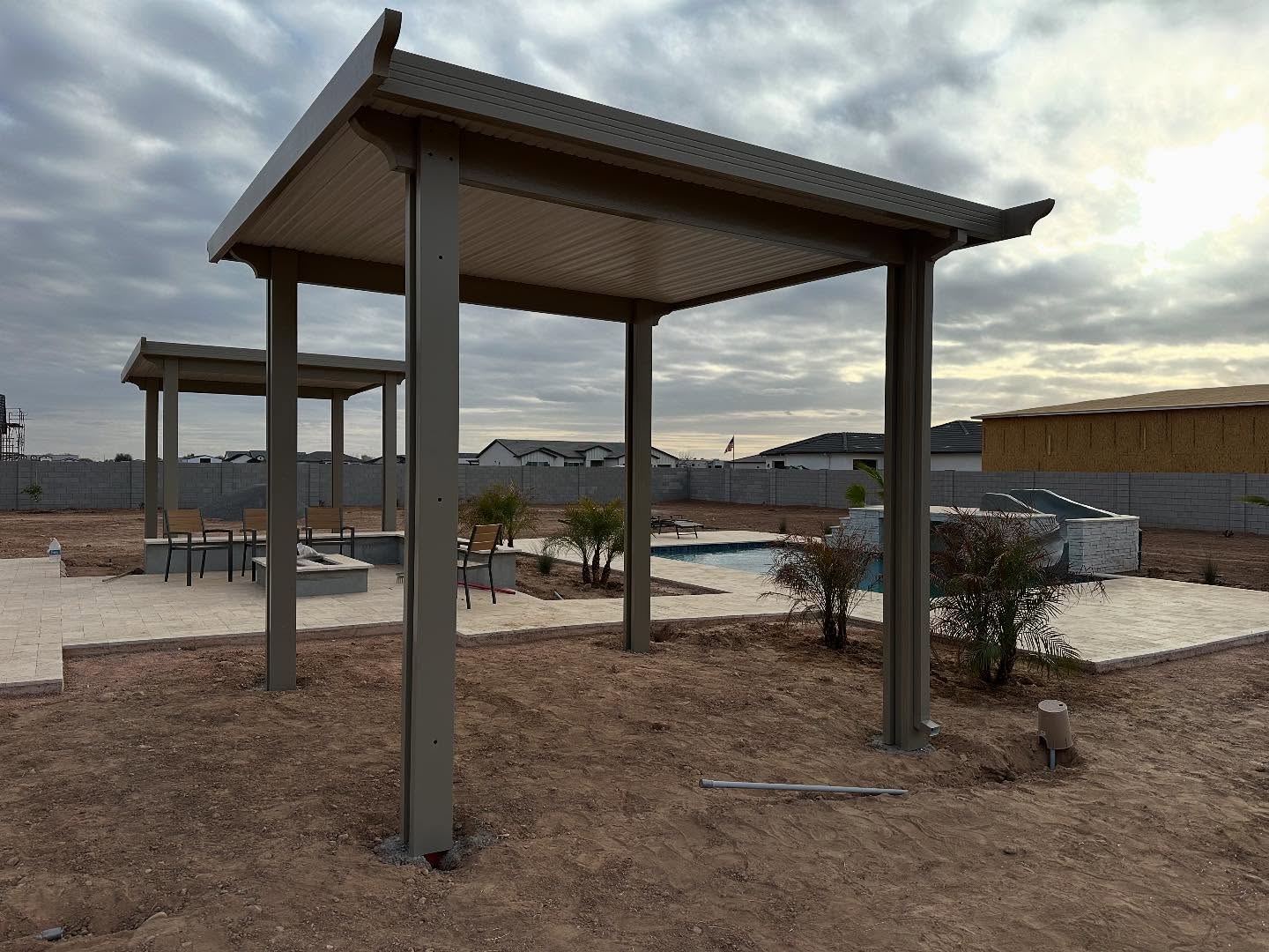 Custom pergola installation