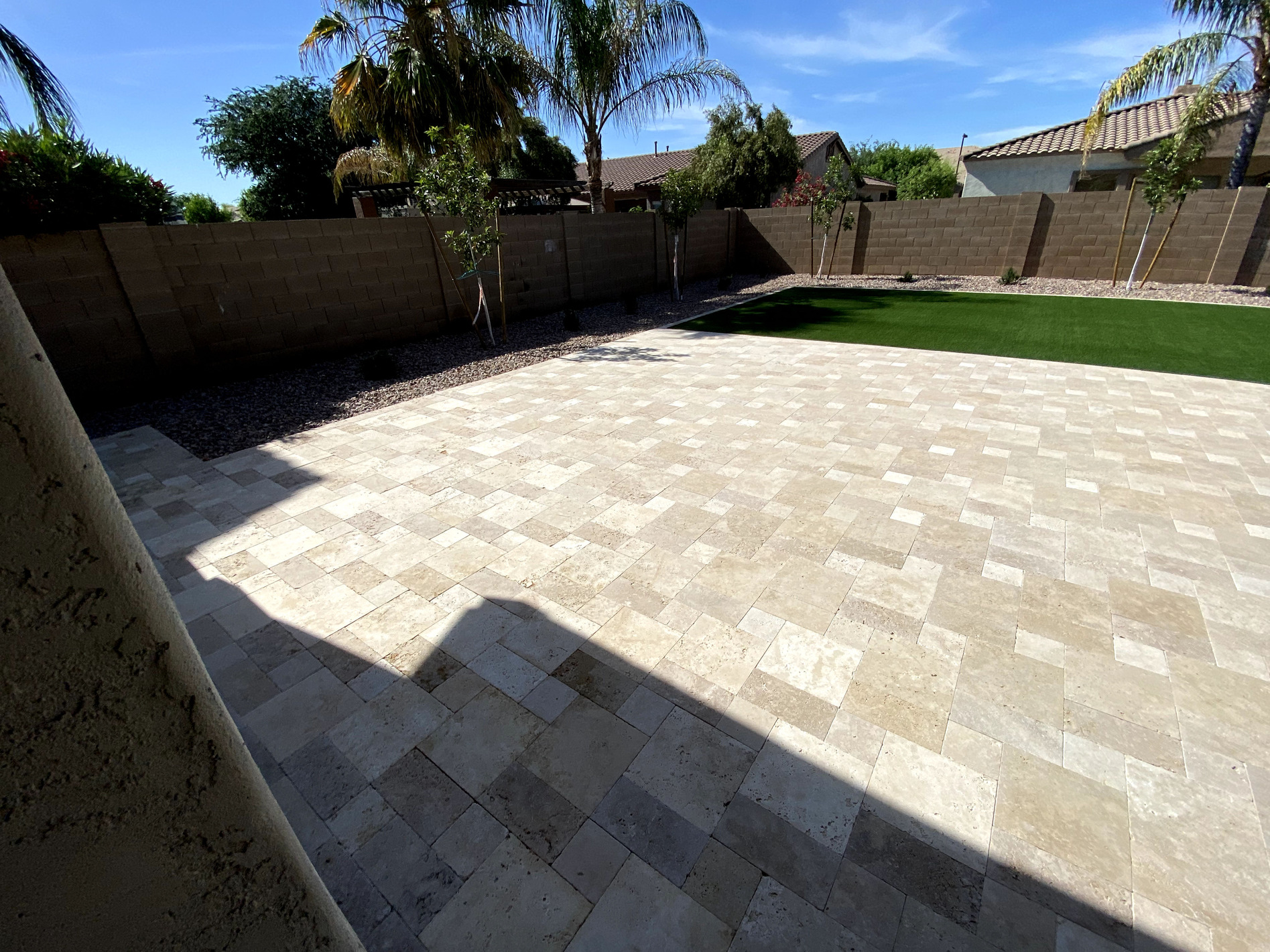 Custom paver patio installation Tempe