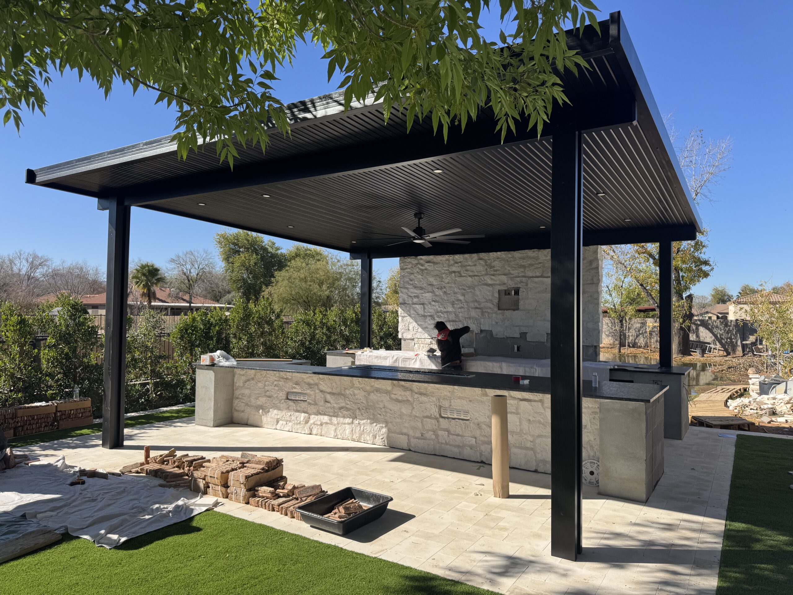 outdoor kitchen gilbert az prime landscape